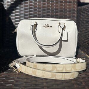 Rowan Satchel Bag With Signature Canvas Strap Style CH322